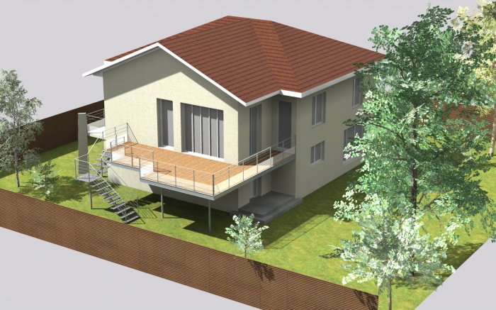 Restructuration partielle d'une maison et cration d'une terrasse haute : le projet